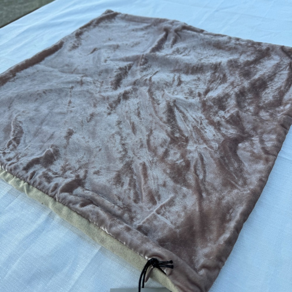 NWT West Elm Pillow Cover 20x20 Dusty Blush Pink Velvet Linen Back Modern NEW